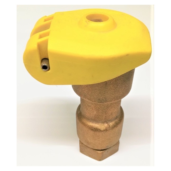 Vanne sout. bronze QCV Ø 3/4". Ferm. clé