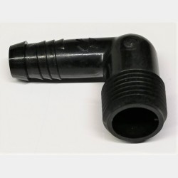 Coude cannelé Ø 12,7 mm. x filet‚ Ø 3/4" type HSBE