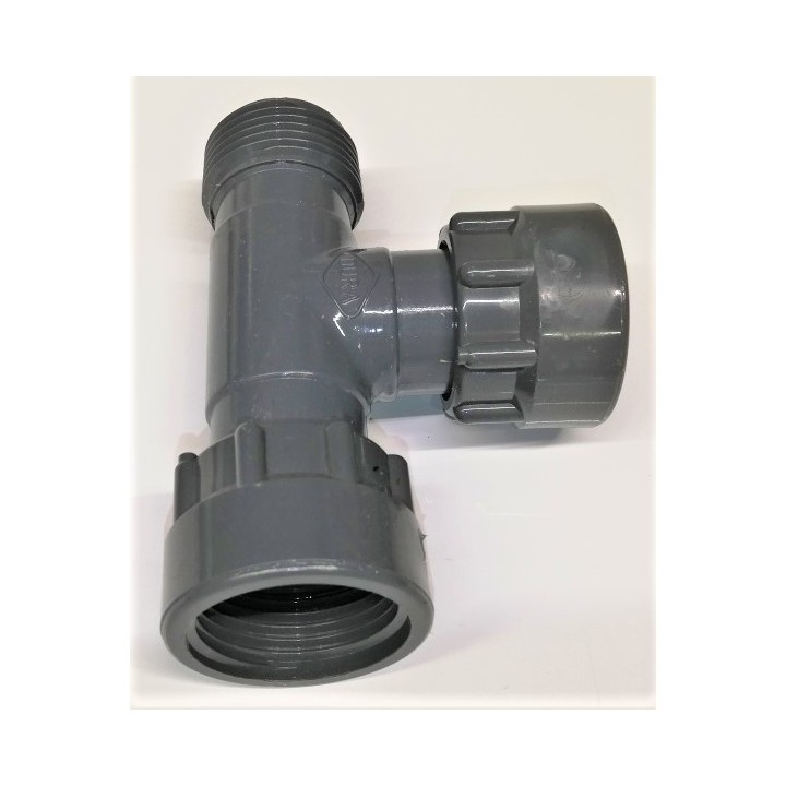 T‚ MFF 1"m. x 2 vis de rappel union 1"f. DURA