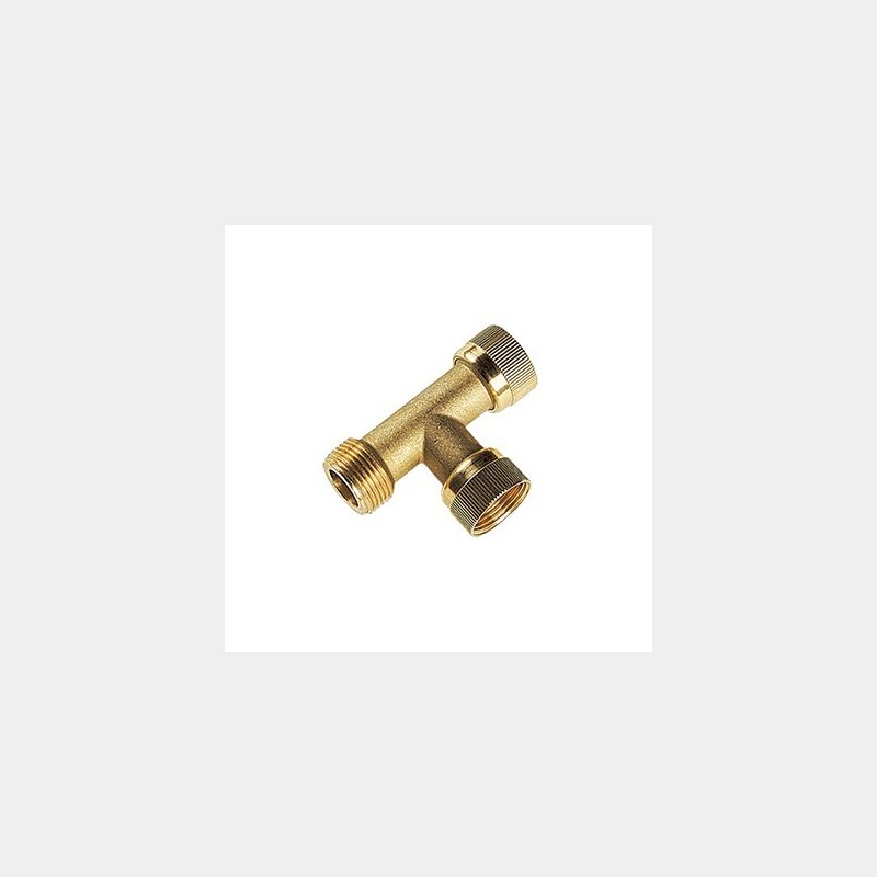 Té MFF 1 "m. x 2 vis de rappel union 1"f. laiton