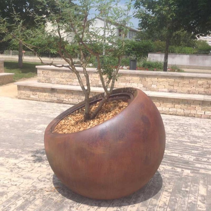Pot Maximo Ø 1200 Effet corten 25kg