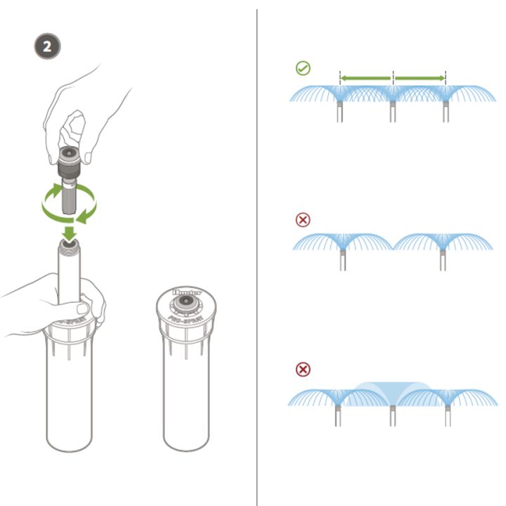 Clé de réglage pour buse rotative MP