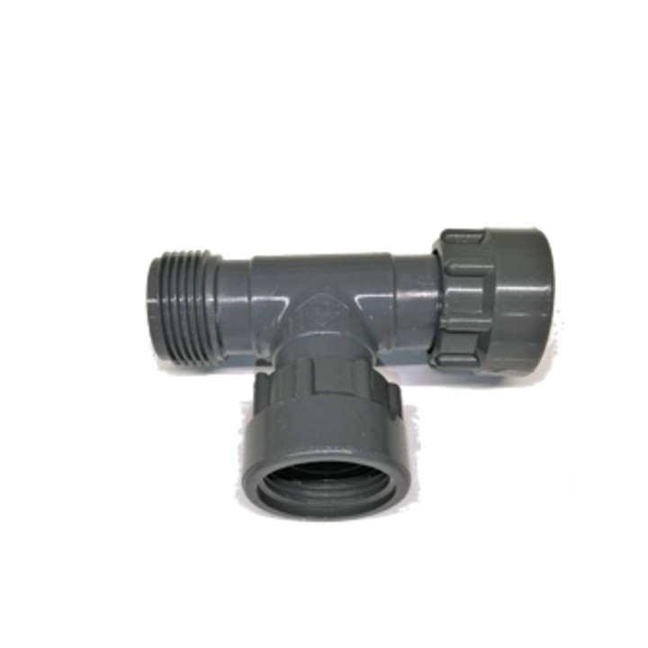 Té MFF 1"m. x 2 vis de rappel union 1"f. DURA