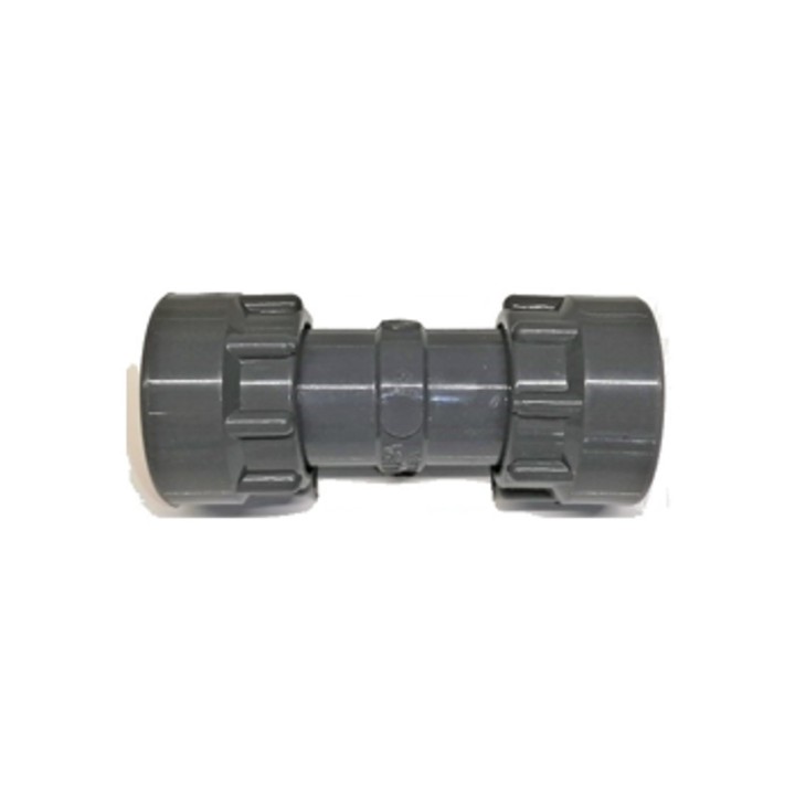 Racc. droit FF, 2 vis rappel union 1" f. DURA