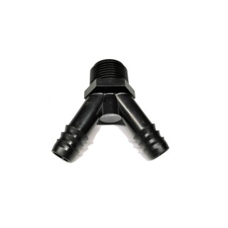 Y cannelé-fileté Ø 16 x 3/4" x 16 mm