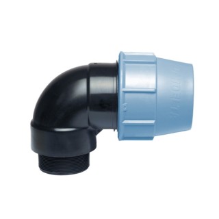 Coude à 90° à compr. Ø 20 x 3/4" mâle