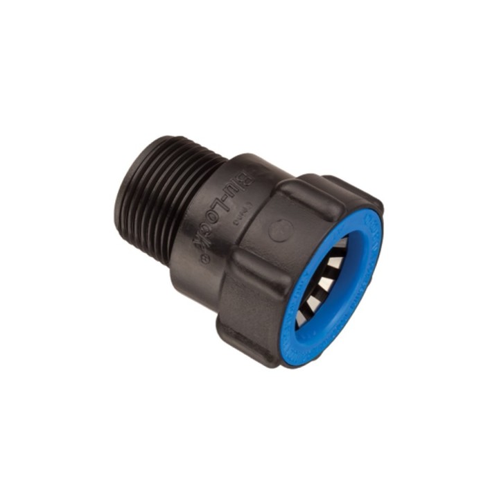 Raccord droit Blu-Lock Ø 24 mm x 3/4" mâle