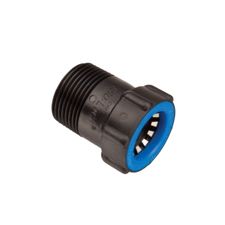 Raccord droit Blu-Lock Ø 24 mm x 1"  mâle