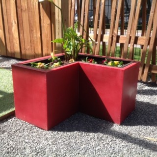 Jardinière Balinéo-A Angle Séparateur 750mm x750mm h450mm