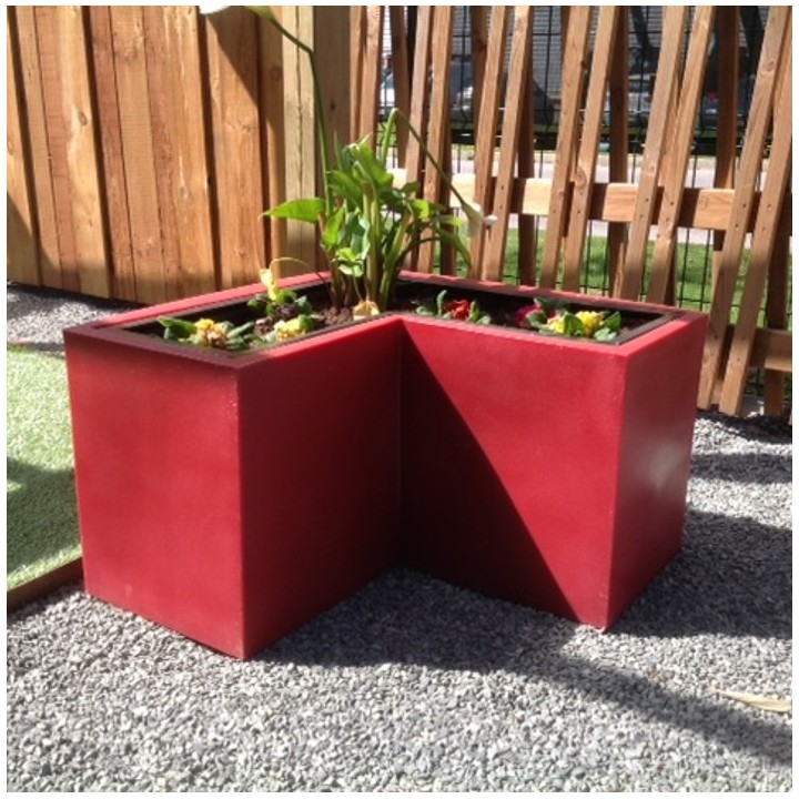 Jardinière Balinéo-A Angle Séparateur 750mm x750mm h450mm