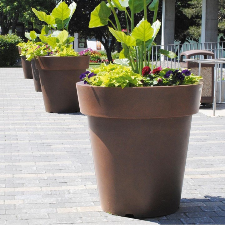 Pot Rond Décoratif effet corten de Ø 600mm à 1600mm