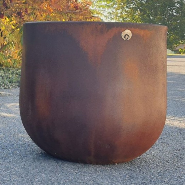 Pot Lune effet corten Ø 600mm à 1000mm