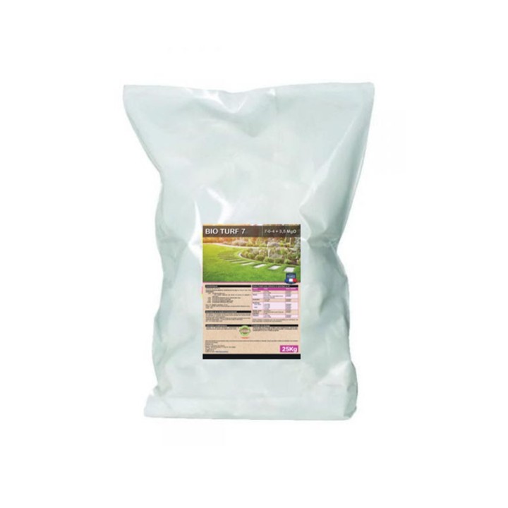 Bio Turf 7  7.0.4 Engrais gazon sac de 25kg