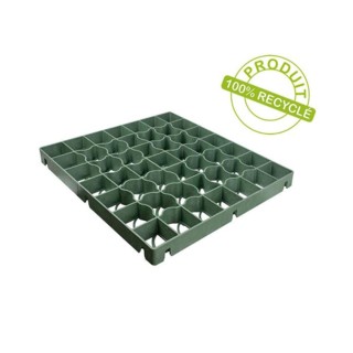 Dalle gazon 1m2 clipsable, pour parking gazon