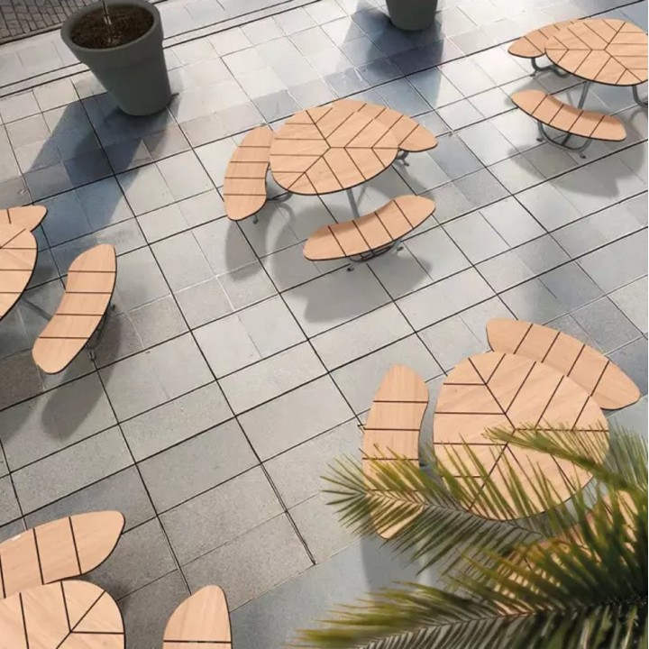 Table pique nique Valence (ensemble table + trois assices)