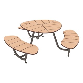 Table pique nique Valence (ensemble table + trois assices)