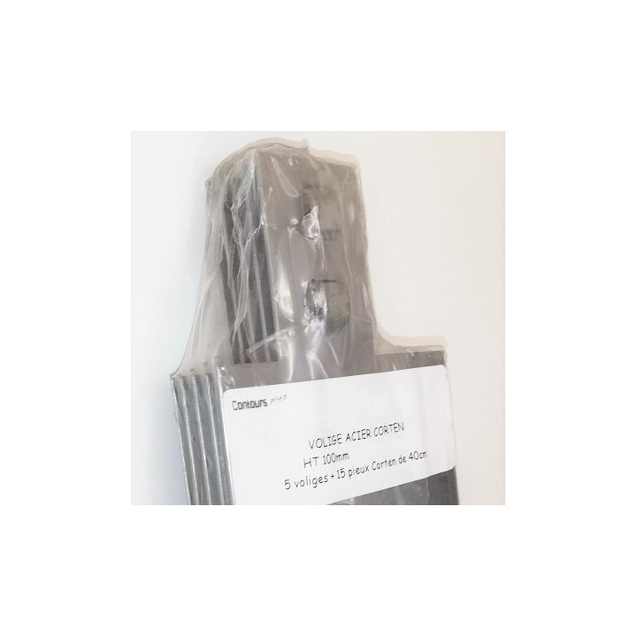 Volige plane acier galvanisé 5 x 1.9ml soit un paquet de 9.5ml