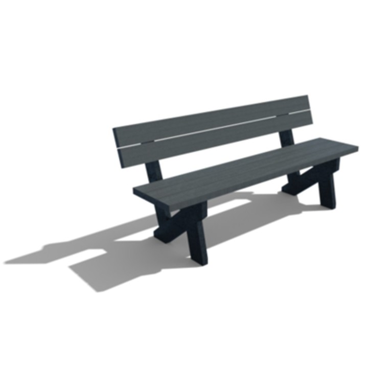 Banc Atrium 1800mm 100% en plastique recyclé